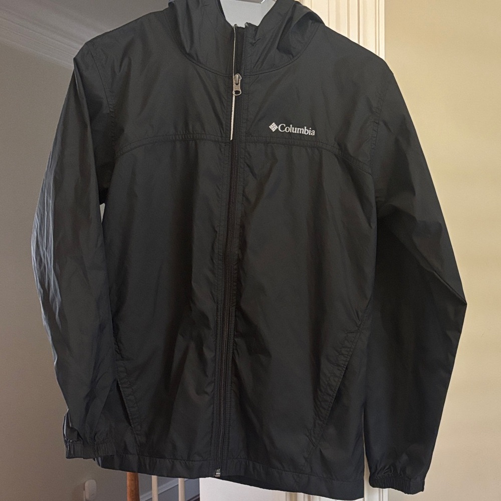 Columbia black Hooded raincoat